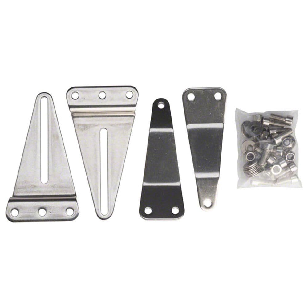 Surly Front Rack Plate Kit 1 for bike cargo racks, durable frame mount accessory, shown attached to a bicycle frame.
