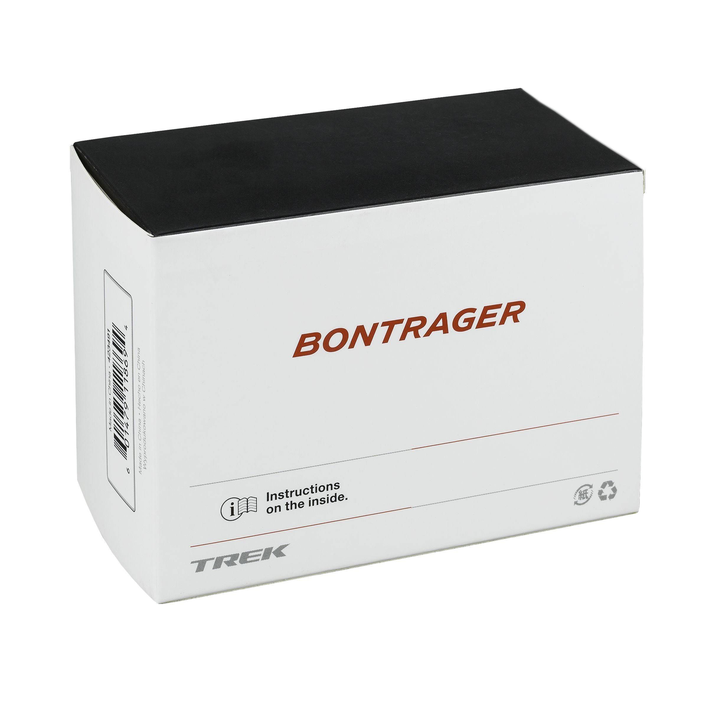 Bontrager self-sealing Presta valve bicycle tube with puncture protection, designed for durable bike tire installation.