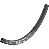 Black DT Swiss RR 421 Asymmetric disc brake rim with Presta-drilled holes for road bike components.