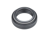 Black Bontrager 31.6mm dropper seatpost dust seal, durable replacement component for bike seatposts.