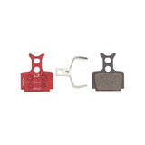 Jagwire Sport semi-metallic disc brake pads for Formula Cura and R1R mountain bike brake systems, showing the brake pad components.