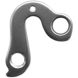 Silver anodised M Part gear hanger with felt padding for bike frame protection, designed for bike components and easy installation.