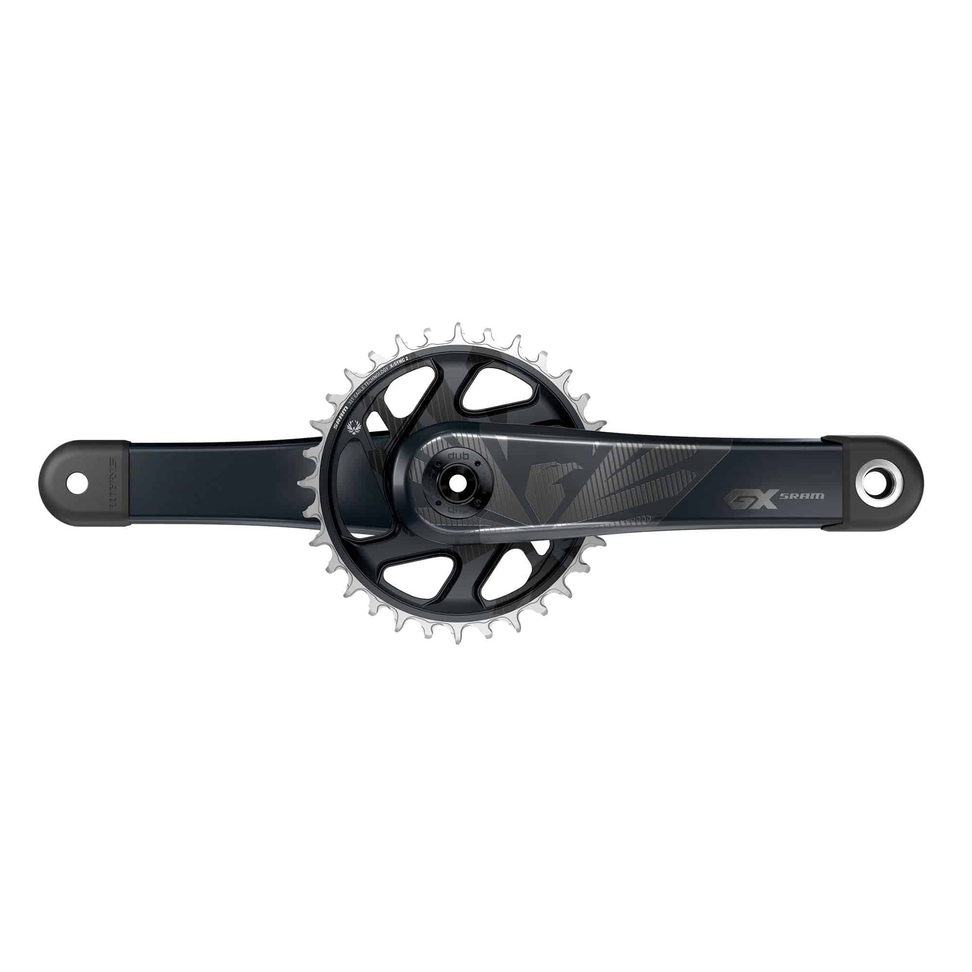 SRAM GX Eagle Carbon Boost 148 DUB 12-speed crankset with 32T X-SYNC 2 chainring and direct mount for mountain bikes