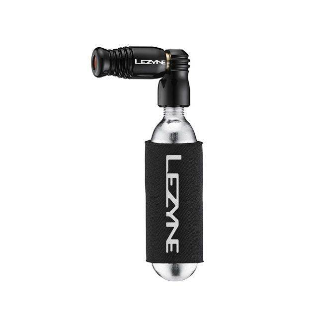 Lezyne Trigger Speed Drive CO2 inflator for bike tires, compact, compatible with Presta and Schrader valves, accessory for quick inflation