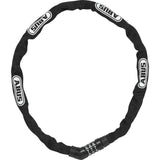 ABUS Steel-O-Chain 4804C/75 BK bike lock with black steel chain and combination lock for bike security and accessories.