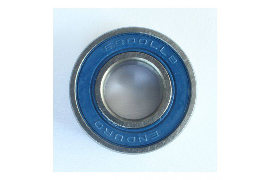 Enduro Bearings 6900 LLB ABEC 3 sealed bike bearings, 10x22x6mm, for hubs and bottom brackets, showing the sealed metal design.