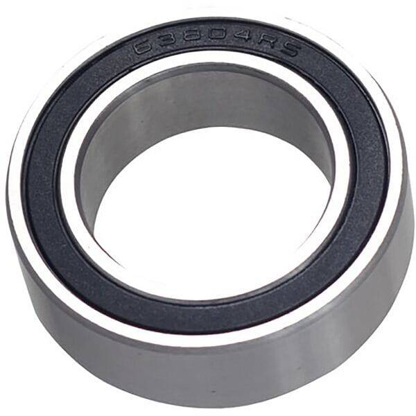 M Part Cartridge Bearing 63804 2RS for bicycle hubs, showing the black rubber seals and metal bearing components.