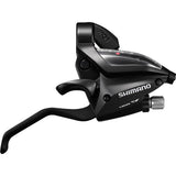 Shimano Altus ST-EF500 EZ Fire Plus MTB shifter set with 3x8-speed STI components, 2-finger levers, and optical gear display.