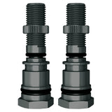 Pair of SKS Airspy replacement Schrader valves for bike pumps, durable bike pump accessories, shown in the image.