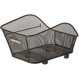 Black Basil Icon S rear bike basket with WSL-System for luggage carriers, designed for cycling accessories and storage.