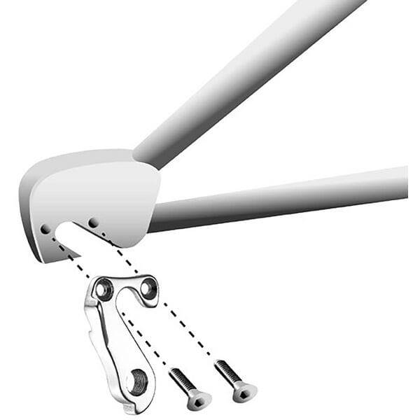 M Part gear hanger for Lapierre and Koga bikes, durable replacement component for bike gear systems.