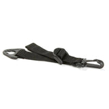 Burley Travoy universal bag clips, adjustable mounts and spares for cargo trailers, shown attached to a trailer in use.