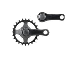 Trek Alloy Kids' MTB crankset with 70mm arms, 26T chainring, black durable alloy bike component for children’s mountain biking.
