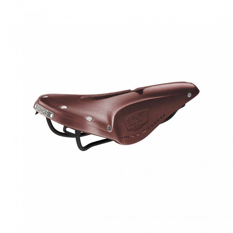 Brooks B17 Narrow Carved Bike Saddle with pressure-relieving cut-out, designed for comfortable cycling.