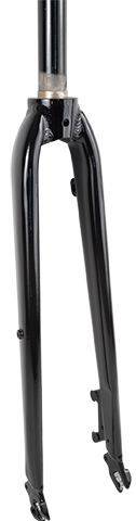 Black Trek FX Disc fork with 700c wheels, 50mm rake, 325mm length, ZS lowers, suitable for road or hybrid bikes.