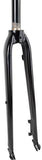 Black Trek FX Disc fork with 700c wheels, 50mm rake, 325mm length, ZS lowers, suitable for road or hybrid bikes.