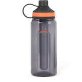 Lifesystems water filter and purifier bottle with virus and bacteria removal for outdoor use, showing the compact design and filter element.