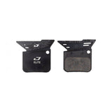 Jagwire Elite Cooling disc brake pads for SRAM road bikes, black, showcasing the brake pad design and branding.