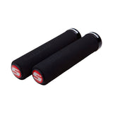 SRAM Locking Grips Foam 129mm with Single Clamp and End Plugs: BLACK | Swinnerton Cycles