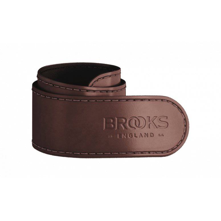 Brooks Safety Leather Trouser Strap with spring-loaded snap for bike chain protection, accessory for cycling safety and gear.