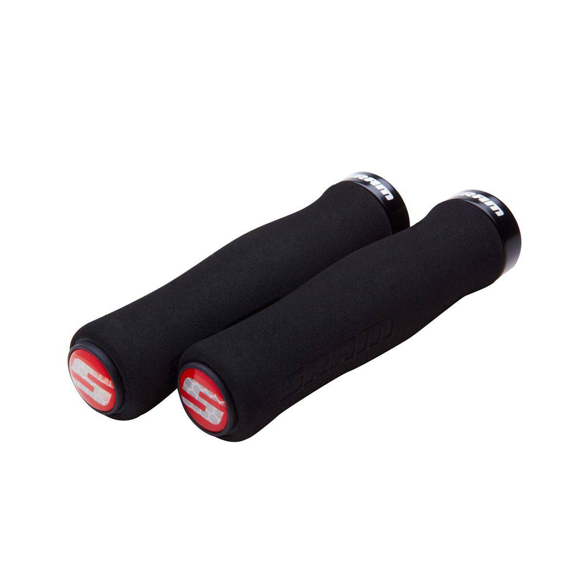 SRAM Locking Grips Contour Foam 129mm Black with Single Black Clamp and End Plugs: | Swinnerton Cycles