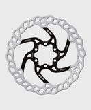 Galfer Wave 6-Bolt MTB disc brake rotor showing a high-performance bicycle brake rotor with six bolt holes for mountain biking components.