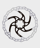 Galfer Wave 6-Bolt MTB brake disc rotor with high performance design, durable metal construction, mounted on a bicycle wheel.