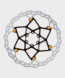 Galfer Wave floating disc brake rotor for mountain bike with 6-bolt mount, featuring high-performance design and metal construction.