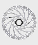 Galfer Shark 6-bolt MTB disc brake rotor with high-performance design, showcasing vented stainless steel rotor with black finish.