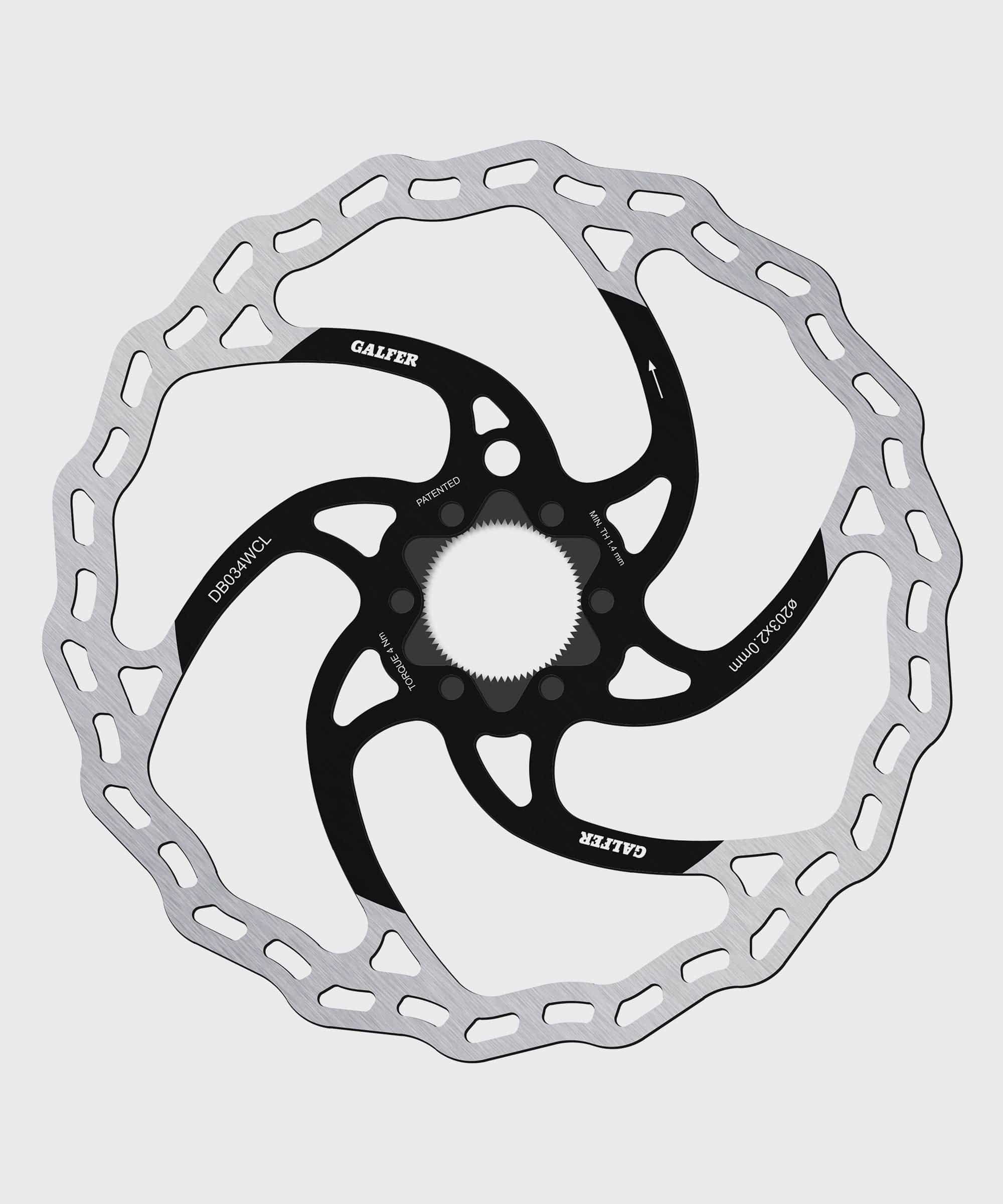 Galfer Wave 6-Bolt disc brake rotor for mountain bikes, high performance MTB brake component with wave design and 6-bolt mounting