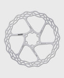 Galfer Wave Road Disc Rotor 6-Bolt for road, gravel, and cyclocross bikes, showing a metal disc with wave edges and bolt holes
