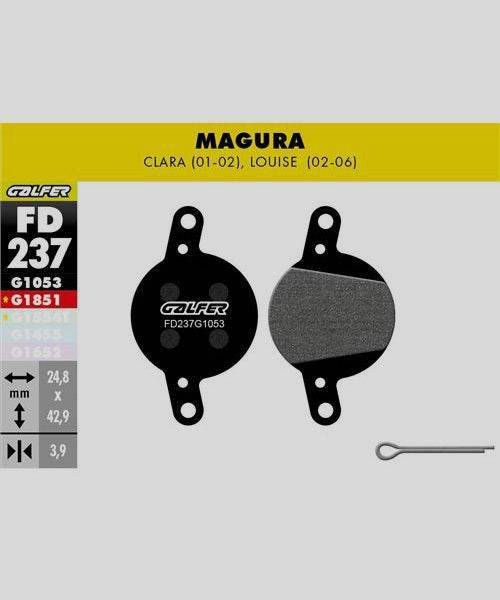 Galfer standard bike disc brake pads showing close-up of durable, quiet braking components for reliable performance.