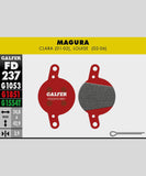 Galfer Advanced bike disc brake pads for trail, enduro, and e-MTB, showing the high-performance brake components.