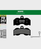 Galfer standard bike disc brake pads showing metal backing and brake lining for reliable, quiet braking performance.
