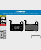 Galfer standard bike disc brake pads showing the durable, quiet braking components with metal backing and friction material.
