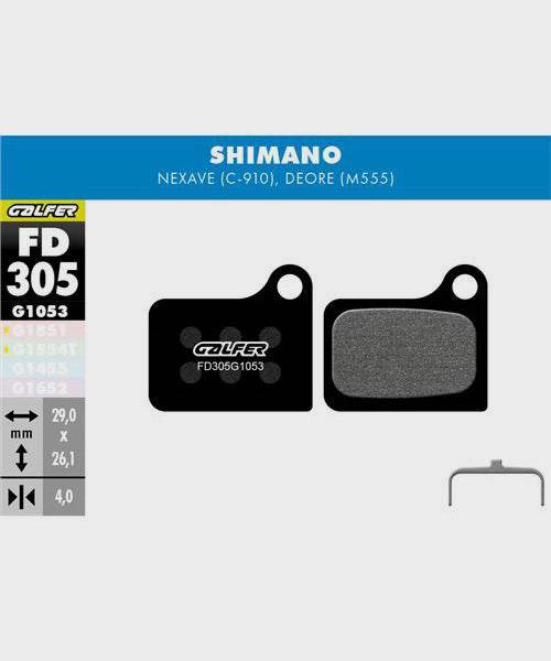 Galfer Standard Bike Disc Brake Pads showing the black metal components and friction material for reliable braking performance