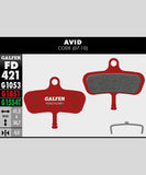 Galfer Advanced Bike Disc Brake Pads for Trail, Enduro, and e-MTB bikes, showing metallic brake pad components and branding.
