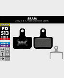 Galfer standard bike disc brake pads for reliable, quiet, and durable braking performance, shown in close-up view.