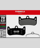 Galfer Pro bike disc brake pads for downhill and enduro racing, high-performance components with metal backing and brake material.