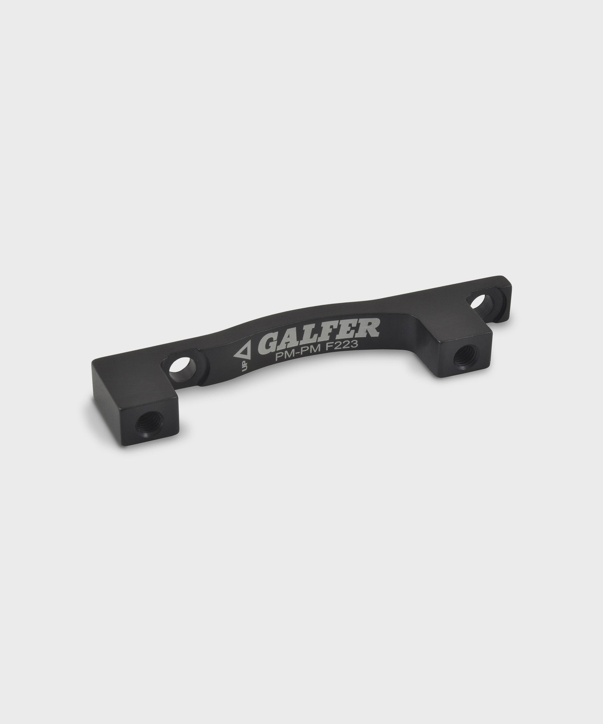 Galfer bike radial caliper adapter for postmount frames, used for brake upgrades on bicycle components.