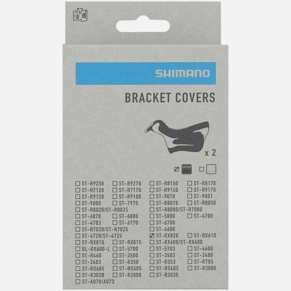 Pair of Shimano GRX ST-RX820 shifter bracket covers, genuine replacement parts for Shimano GRX bike shifters.