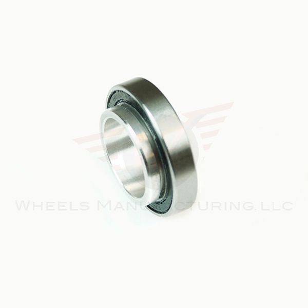 Wheels Manufacturing BB90 angular contact bearing for Trek 22mm cranksets, close-up of the bearing in black and silver.