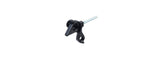 Trek MTB horizontal sliding derailleur hanger with 142x12mm thru axle for rear drive side bike component.