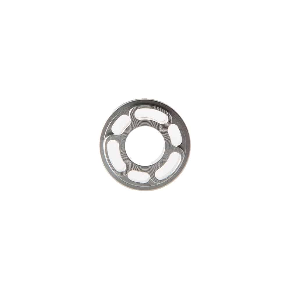 Fox Shock Piston Rebound Kidney 35/65 Flow for rear shock suspension, replacement component with metal and rubber parts.
