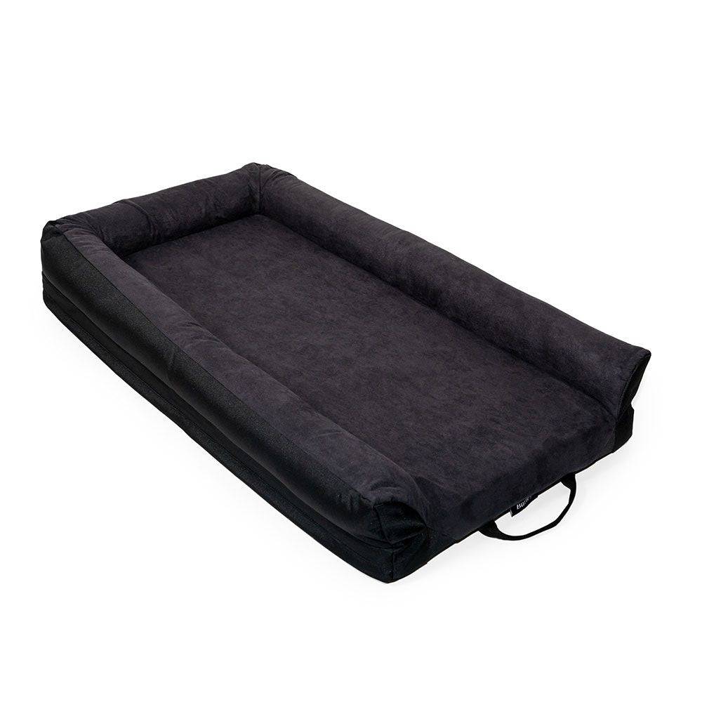 Burley pet bed accessory for Tail Wagon and Bark Ranger trailers, featuring removable foam inserts for comfortable dogs.