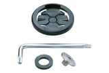 Topeak G-ear adapter for Garmin devices in black and silver, accessory for Ridecase mount, shown attached to Garmin device.