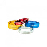 Cane Creek Chroma Studio Interlok 1 1/8-inch headset spacer kit with various spacer sizes for bike headsets.