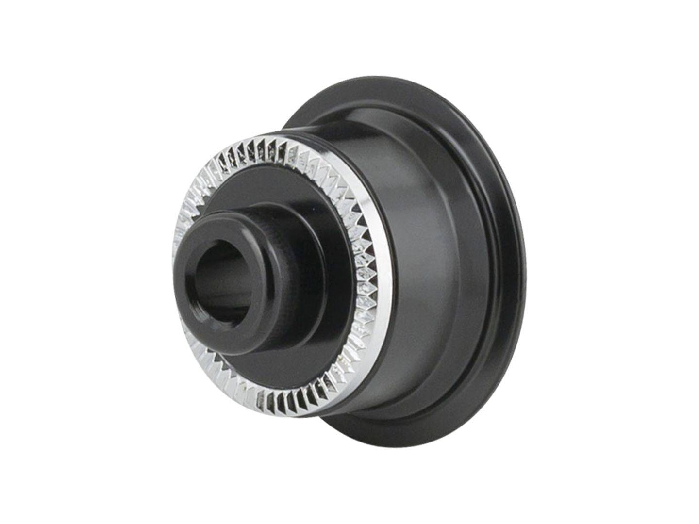 Black Bontrager Rapid Drive 5mm drive side axle end cap for front and rear bicycle hubs, component replacement part.
