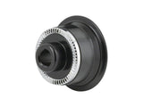 Black Bontrager Rapid Drive 5mm drive side axle end cap for front and rear bicycle hubs, component replacement part.