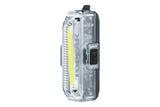 Topeak WhiteLite Aero USB front bike light with 1W LED, clear lens, 110 lumens, rechargeable bike accessory on a bicycle.